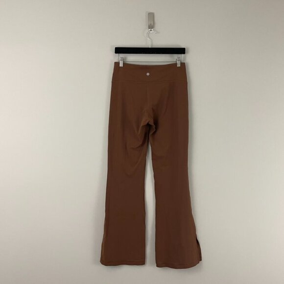 Lululemon Groove Super-High-Rise Split-Hem Flare Pants Roasted Brown Size 10 - Picture 2 of 7